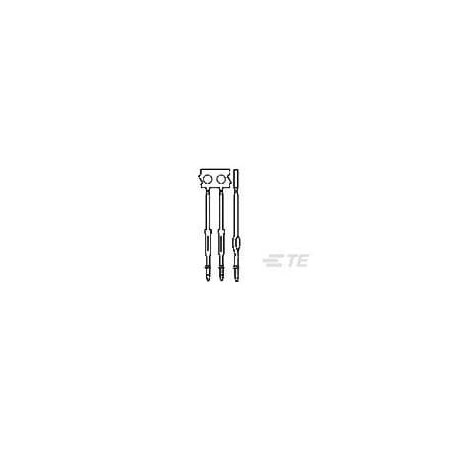 Te Connectivity Standard Card Edge Connectors Post F-Thru 100 C/L Plated 3-117249-2